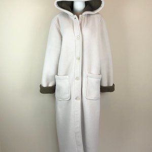 Sandro Teddy Fleece Maxi Coat with Hood